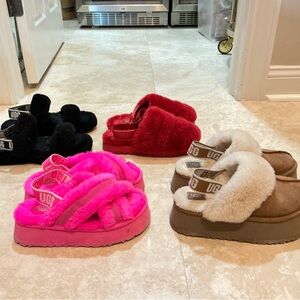 UGG Fluffy Slingback Slippers Collection size 6